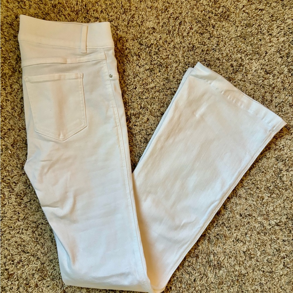 Spanx white bootcut jeans, size small